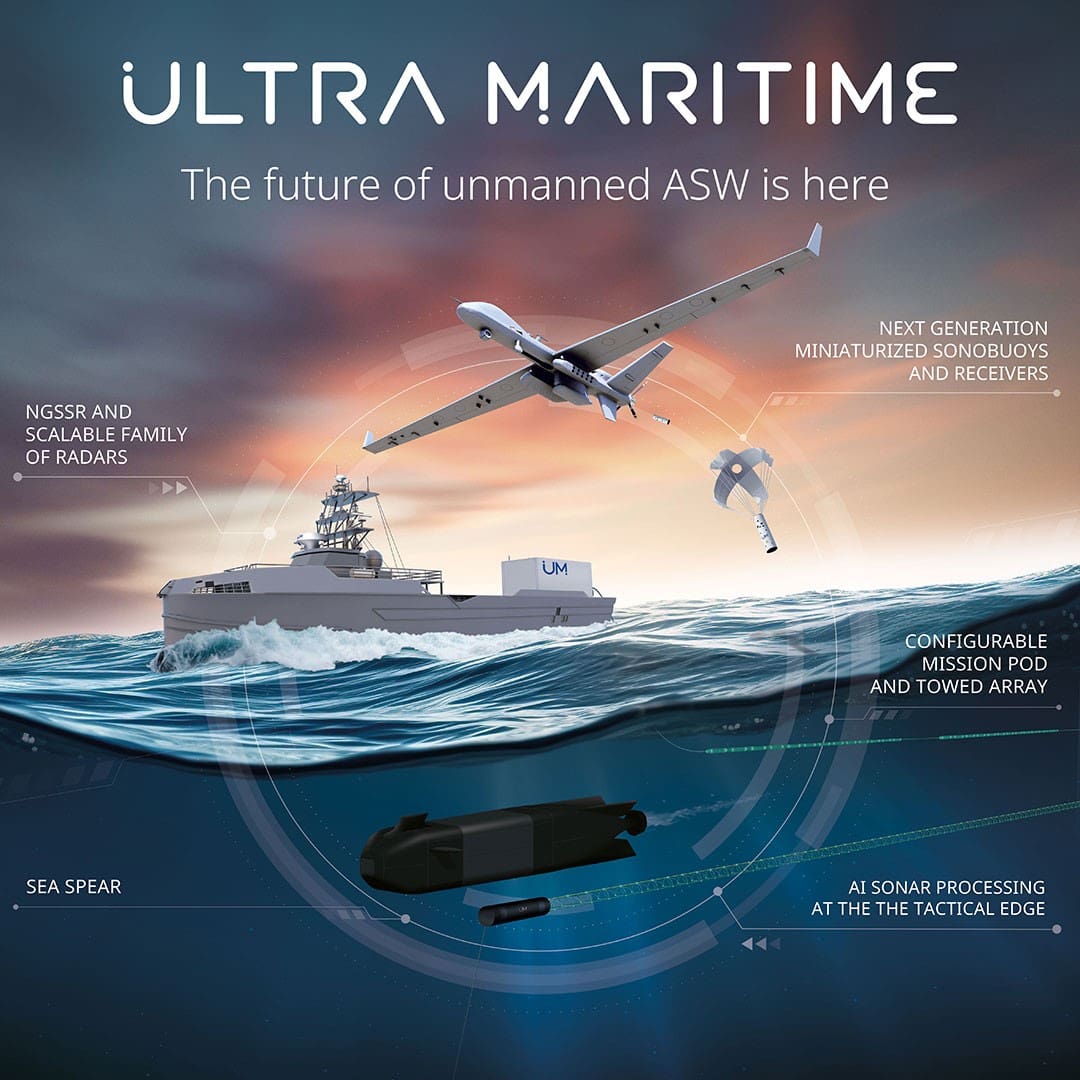 Ultra Maritime advances the future of unmanned anti-submarine warfare, delivering multi-domain solutions across air, surface, and undersea operations.