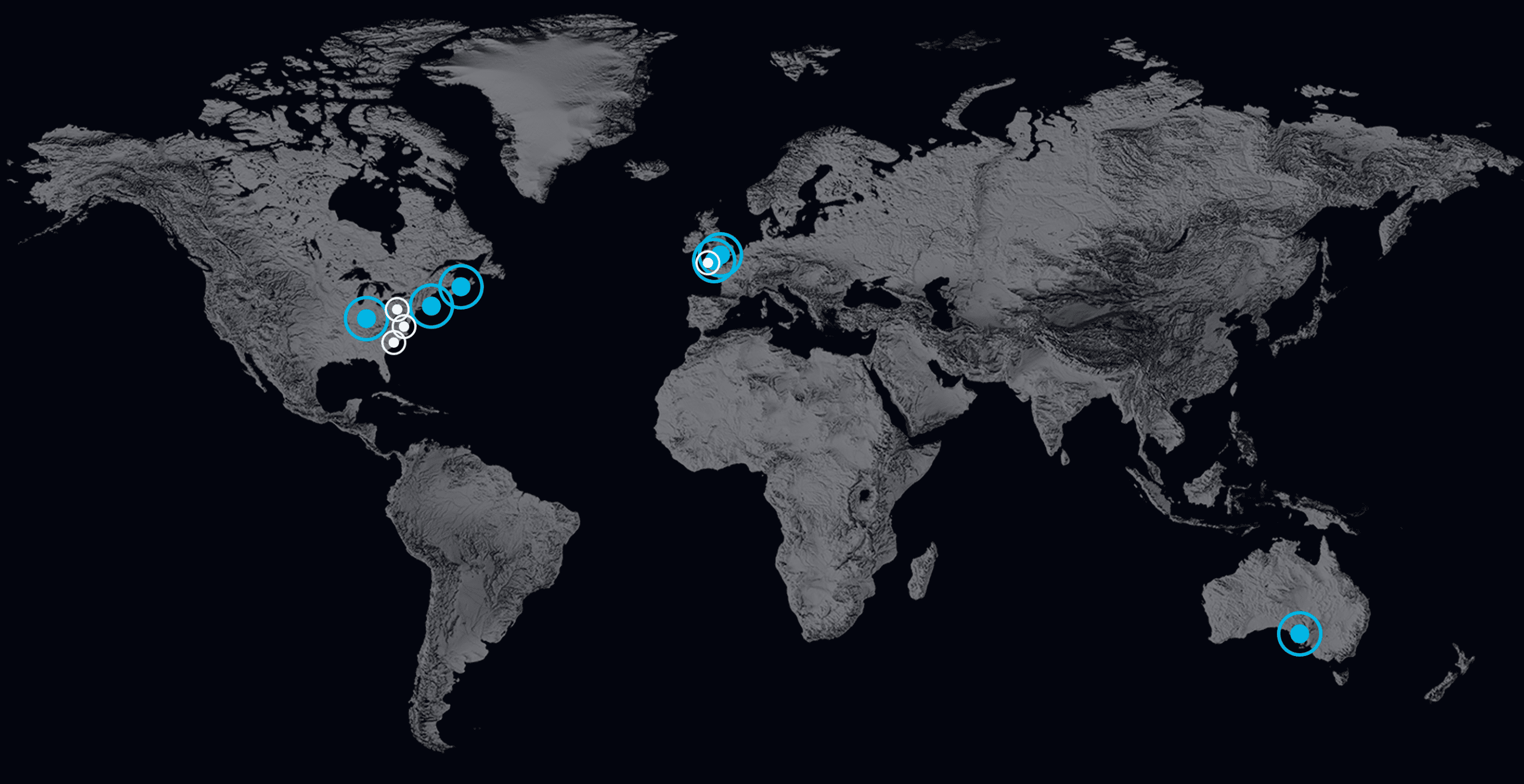 Global locations - Land view